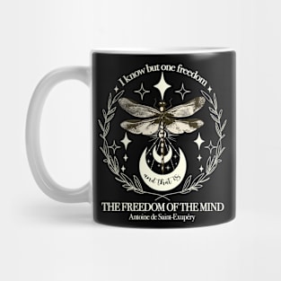 Freedom quote design in ivory Mug